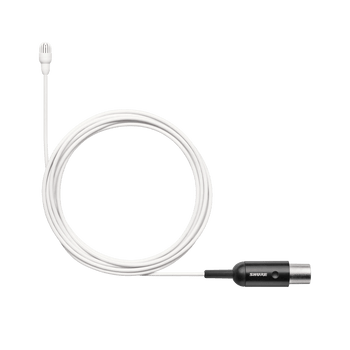 Shure Omni Lavalier Microphone, Low Sensitivity, MTQG Connector, White Finish, Accessories for Professional Broadcast and Audio Applications (TL47W/O-MTQG-A)