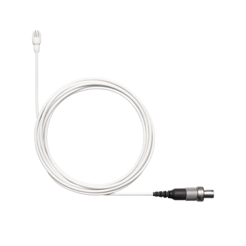 Shure Omni Lavalier Microphone, LEMO Connector, White Finish for Professional Broadcast and Audio Applications (TL47W/O-LEMO)