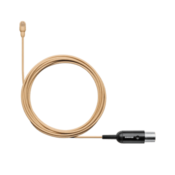 Shure Omni Lavalier Microphone, Low Sensitivity, MTQG Connector, Tan Finish for Professional Broadcast and Audio Applications (TL47T/O-MTQG)