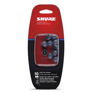 Shure EASFX1-10L Large Soft Flex Sleeves for SCL3, SCL4, & SCL5 Earphones, 5 Pairs (EASFX1-10L)