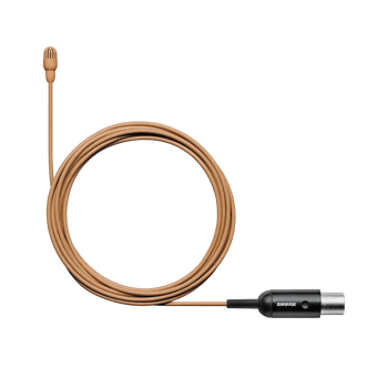 Shure Omni Lavalier Microphone, Low Sensitivity, MTQG Connector, Cocoa Finish for Professional Broadcast and Audio Applications (TL47C/O-MTQG)