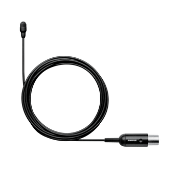 Shure Omni Lavalier Microphone, Low Sensitivity, MTQG Connector, Black Finish, Accessories for Professional Broadcast and Audio Applications (TL47B/O-MTQG-A)