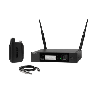 Shure GLXD14R+-Z3 GLXD+ Rackmount Digital Wireless Bodypack System with WA302 Guitar Cable and GLXD4R+ Half-Rack Receiver (GLXD14R+-Z3)