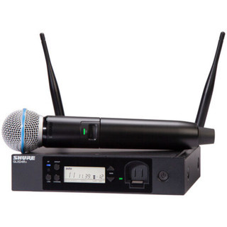 Shure GLXD24R+/B58-Z3 GLXD+ Rackmount Digital Wireless Vocal System with Beta 58A Handheld Transmitter and GLXD4R+ Half-Rack Receiver (GLXD24R+/B58-Z3)