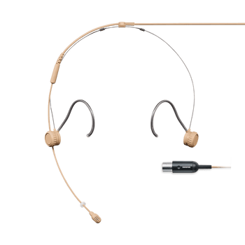 Shure Omni Headset Microphone with MTQG Connector, Tan Finish for Professional Broadcast and Performance Applications (TH53T/O-MTQG)