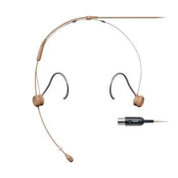 Shure Omni Headset Microphone with MTQG Connector, Cocoa Finish for Professional Broadcast and Performance Applications (TH53C/O-MTQG)