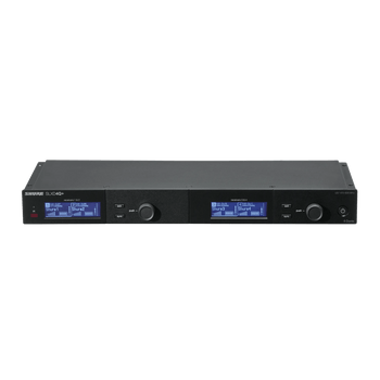 Shure Quad Wireless Receiver with Dante Networking, Digital Wireless Audio System for Professional Audio Applications (SLXD4QDAN+-G57)