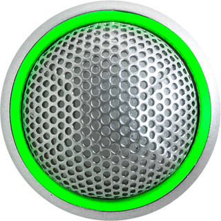 Shure MX395AL/BI-LED Brushed Aluminum Low-Profile Boundary Microphone, Bi-Directional, Removable LED, 5-Pin XLR (Female Connector Included) (MX395AL/BI-LED)