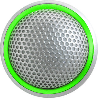 Shure MX395AL/O-LED Brushed Aluminum Low-Profile Boundary Microphone, Omnidirectional, Removable LED, 5-Pin XLR (Female Connector Included) (MX395AL/O-LED)