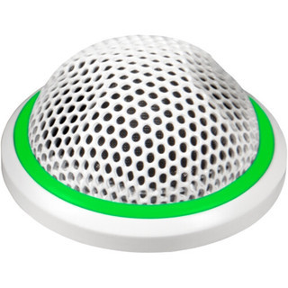 Shure MX395W/BI-LED White Low-Profile Boundary Microphone, Bi-Directional, Removable LED, 5-Pin XLR (Female Connector Included) (MX395W/BI-LED)