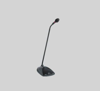 Shure Microflex 15" Shock-Mounted Dual Flexible Cardioid Gooseneck Microphone, Green/Red LED Ring at Base, Less Preamplifier (MX415LPDF/C)
