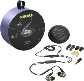 Shure AONIC 4 Wired Sound‑Isolating Earbuds – SE42HYBK+UNI (Black)