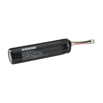 Shure Lithium-Ion Rechargeable Battery for MXW2X Handheld Wireless Systems, High-Capacity Power Module for Extended Professional Audio Use (SB908)