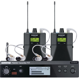 Shure P3TRA215TWP-G20 PSM300 Twin Pack Professional Wireless System with SE215 Earphones (P3TRA215TWP-G20)