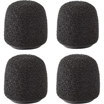 Shure RK187WS-B Black Snap-Fit Windscreens for Lavalier Microphones, 4-Pack (RK187WS-B)