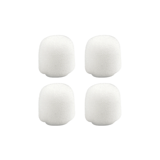 Shure White Snap-Fit Windscreens for Lavalier Microphones, 4-Pack (RK187WS-W)