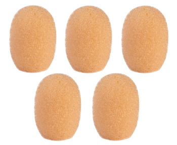 Shure Tan Windscreens for TwinPlex TL/TH Microphones, 5-Pack Replacement Windscreens for Reduced Wind Noise and Clear Audio Performance in Broadcast and Theater Applications (RPM40WS/T)