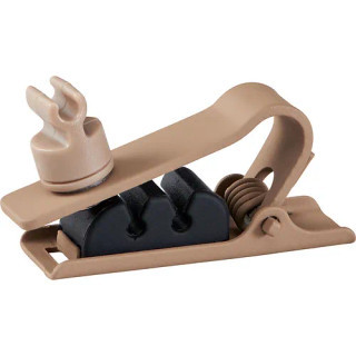 Shure Cocoa Single Tie Clips for DL4 Lavalier Microphones, 3-Pack Replacement Mounting Clips for Secure Clothing Attachment in Broadcast and Theater Applications (RPMDL4STC/C)