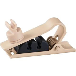 Shure Tan Single Tie Clips for DL4 Lavalier Microphones, 3-Pack Replacement Mounting Clips for Secure Clothing Attachment in Broadcast and Theater Applications (RPMDL4STC/T)