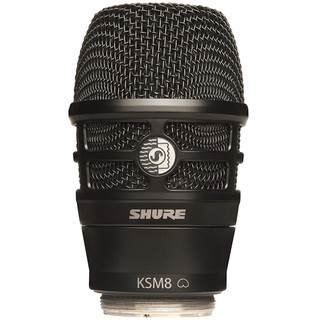 Shure Black KSM8 Wireless Capsule for Shure Transmitters, Dual-Diaphragm Dynamic Microphone Capsule Designed for Natural Vocal Reproduction in Live Sound Applications (RPW174)