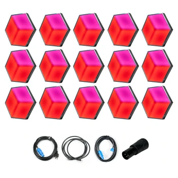 ADJ Alpha 3D Vision Plus Lighting System – 15x 3D Vision Plus Units with 1x SMPC15 Controller, Auto Mode (3D VISION PLUS SYS 2)