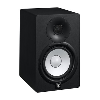 Yamaha 6.5-inch Powered Studio Monitor in Black, designed for accurate nearfield monitoring with extended low-end response for professional mixing and production, (HS7)