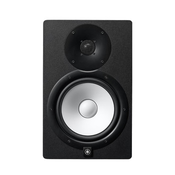 Yamaha 8-inch Powered Studio Monitor in Black, designed for accurate nearfield monitoring with deep low-end response for professional mixing and production, (HS8)