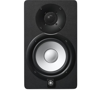 Yamaha 5-inch Powered Studio Monitor in Black, designed for accurate nearfield monitoring with detailed sound for music production and mixing, (HS5)