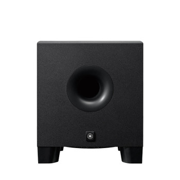 Yamaha Powered Studio Subwoofer in Black, designed to extend low-frequency response for accurate bass monitoring in professional studio setups, (HS8S)