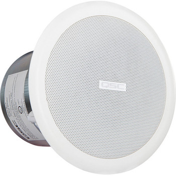QSC AC-C4T 4.5″ Full-Range Ceiling Speaker with 70/100V Transformer, 8Ω Bypass, 140° Coverage, and Blind-Mount Installation Kit (AC-C4T)
