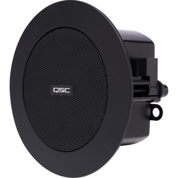 QSC AD-C.SAT-BK 2.75″ Satellite Ceiling Speaker, 16Ω, 150° Coverage, C-Ring for Blind Mount Installation, Black (AD-C.SAT-BK)