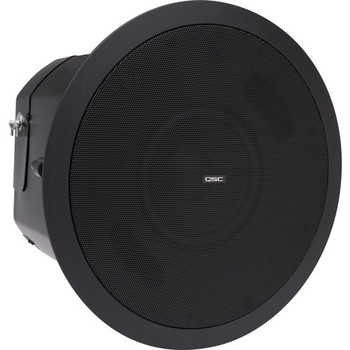 QSC AD-C.SUB-BK 6.5″ Dual Voice-Coil Ceiling Subwoofer with High-Pass Output, 70/100V Transformer, 4Ω Bypass, C-Ring and Tile Rails, Black (AD-C.SUB-BK)