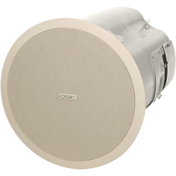 QSC AD-C81TW-WH 8″ In-Ceiling Subwoofer with 120Hz Bypassable Low-Pass Filter, 70/100V Transformer, 8Ω Bypass, C-Ring and Rails, White (AD-C81TW-WH)