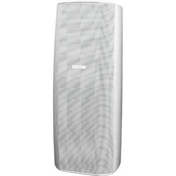 QSC AD-S282H-WH 2.75″ Full-Range Column Surface Speaker (x16 Elements), 70/100V Transformer, 8Ω Bypass, 160° Horizontal x Selectable 15°/30° Vertical Coverage, with Pan/Tilt Wall Mount and Weather Input Cover, White (AD-S282H-WH)