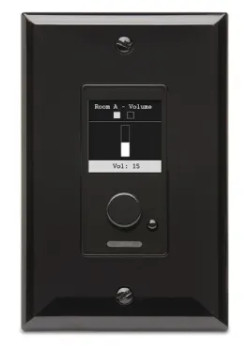 QSC C1 Single-Gang US IP Wall Controller with PoE, Includes White and Black Faceplates (C1)