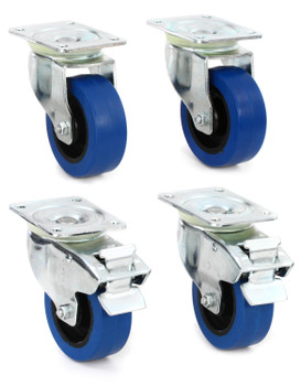 QSC CASTER KIT-L 4″ Caster Wheels (4-Pack), 101 mm × 80 mm Mounting Bolt Pattern for E118SW and E218SW Subwoofers (CASTER KIT-L)