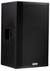 EAW Powered 2-Way 15" Speaker. 1 x 15" 3" Voice Coil LF and 1 x 1.4" Exit 3" Voice Coil. Horz: 90˚ Vert: 90˚ (Asymmetric +40, -50). Polypropylene Cabinet. Black