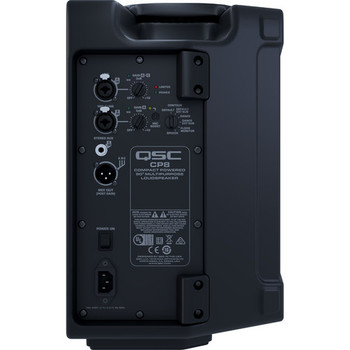 QSC CP8 1000W Active Portable Loudspeaker System, 8″ Woofer, 1″ Compression Driver, 90° Conical Waveguide, Pole Socket, Selectable User Contours (CP8)