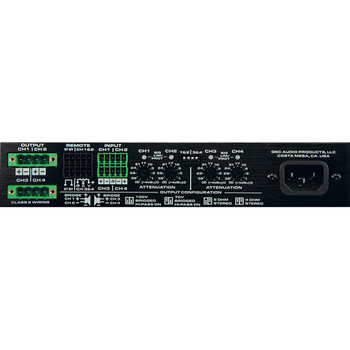 QSC SPA4-60 1/2 RU 4-Channel ENERGY STAR Amplifier, 60W per Channel @ 8Ω/4Ω, 200W Bridged Pair @ 8Ω/4Ω, 250W @ 70V/100V, 100–240 VAC Operation (SPA4-60)