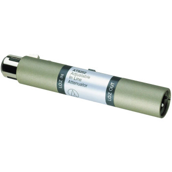 Audio Technica AT8202 In Line Attenuator, Signal Reduction Adapter for Professional Audio Applications (AT8202)