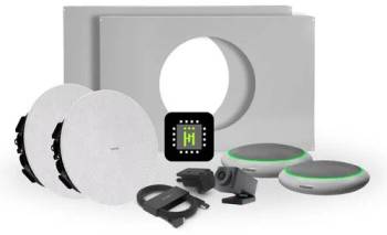 Shure 310L B+HCAM-V Ecosystem Bundle, Includes (2) MXA310, (1) IMX-RM8-SUB5, (2) MXN5W-C + Tile Bridge, (1) HUDDLY IQ, (1) HUDDLY-DMB, (1) USB3-CA-90-2M (310L B+HCAM-V)