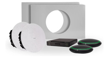 Shure 310X B-V Ecosystem Bundle, Includes (2) MXA310, (1) P300-IMX, (2) MXN5W-C + Tile Bridge (310X B-V)