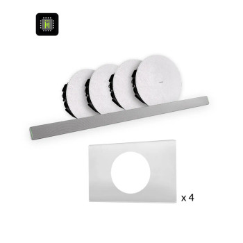 Shure 714M W-V Ecosystem Bundle, Includes (1) MXA710-4FT, (1) IMX-RM8-SUB5, (4) MXN5W-C + Tile Bridge (714M W-V)