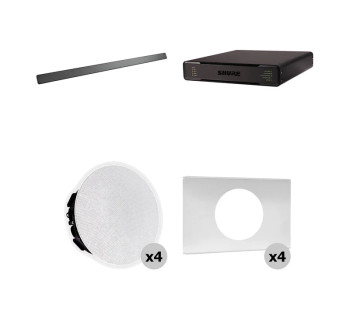 Shure 714P B-V Ecosystem Bundle, Includes (1) MXA710-4FT, (1) P300-IMX, (4) MXN5W-C + Tile Bridge (714P B-V)