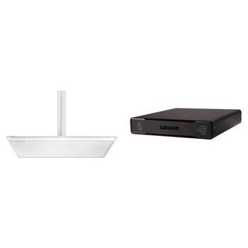 Shure Microflex MXA920W-S-P300-V Ceiling Array Microphone Bundle with P300-IMX Audio Conferencing Processor, Square, White, 24" (MXA920W-S-P300-V)