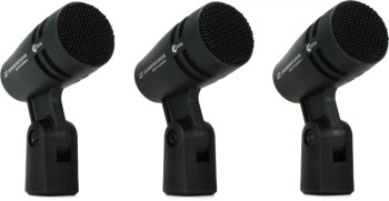 Sennheiser e 604 3-Pack Instrument Microphone Set with Clips and Carrying Pouches (506667)