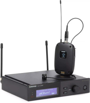 Shure SLXD14+/85M-G57 Bodypack Wireless System with WL185M Lavalier Microphone, Digital Wireless Audio System for Professional Audio Applications (SLXD14+/85M-G57)