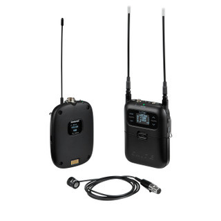 Shure Portable Bodypack Wireless System with WL185M Lavalier Microphone, Digital Wireless Audio System for Professional Audio Applications (SLXD15+/85M-G57)