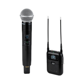 Shure Portable Handheld Wireless System with SM58 Microphone, Digital Wireless Audio System for Professional Audio Applications (SLXD25+/58-G57)