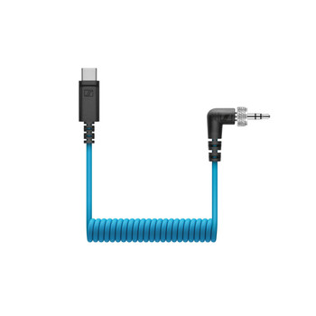 Sennheiser CL 35 USB-C Locking 3.5mm TRS to USB-C Coiled Cable for MKE 200, MKE 400, and XS Wireless Digital Receiver (509262)